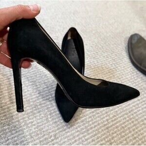 Giovanni Fabiani Women’s 38 7 Black Patent Leather Pointed Toe High Heels Shoes